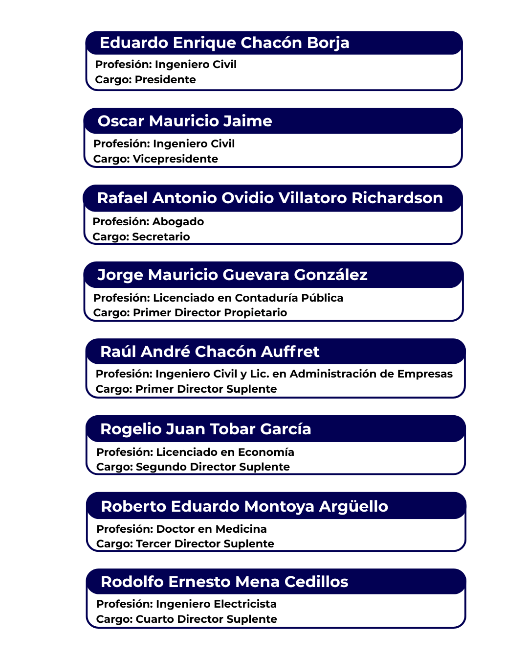 junta directiva pagina web